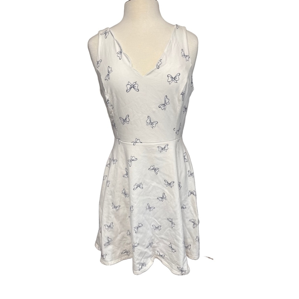 DISNEY by Lauren Conrad Park Dress Size L White with Bows